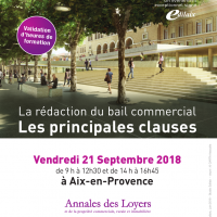 La rédaction du bail commercial - Les principales clauses - Affiche